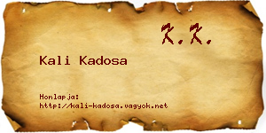 Kali Kadosa névjegykártya